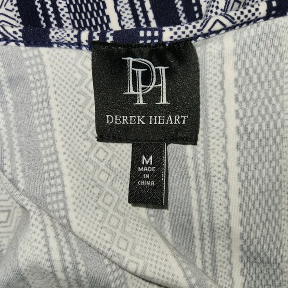 NWT Derek Heart Black and White Faux Wrap Dress Size Medium - Picture 5 of 7